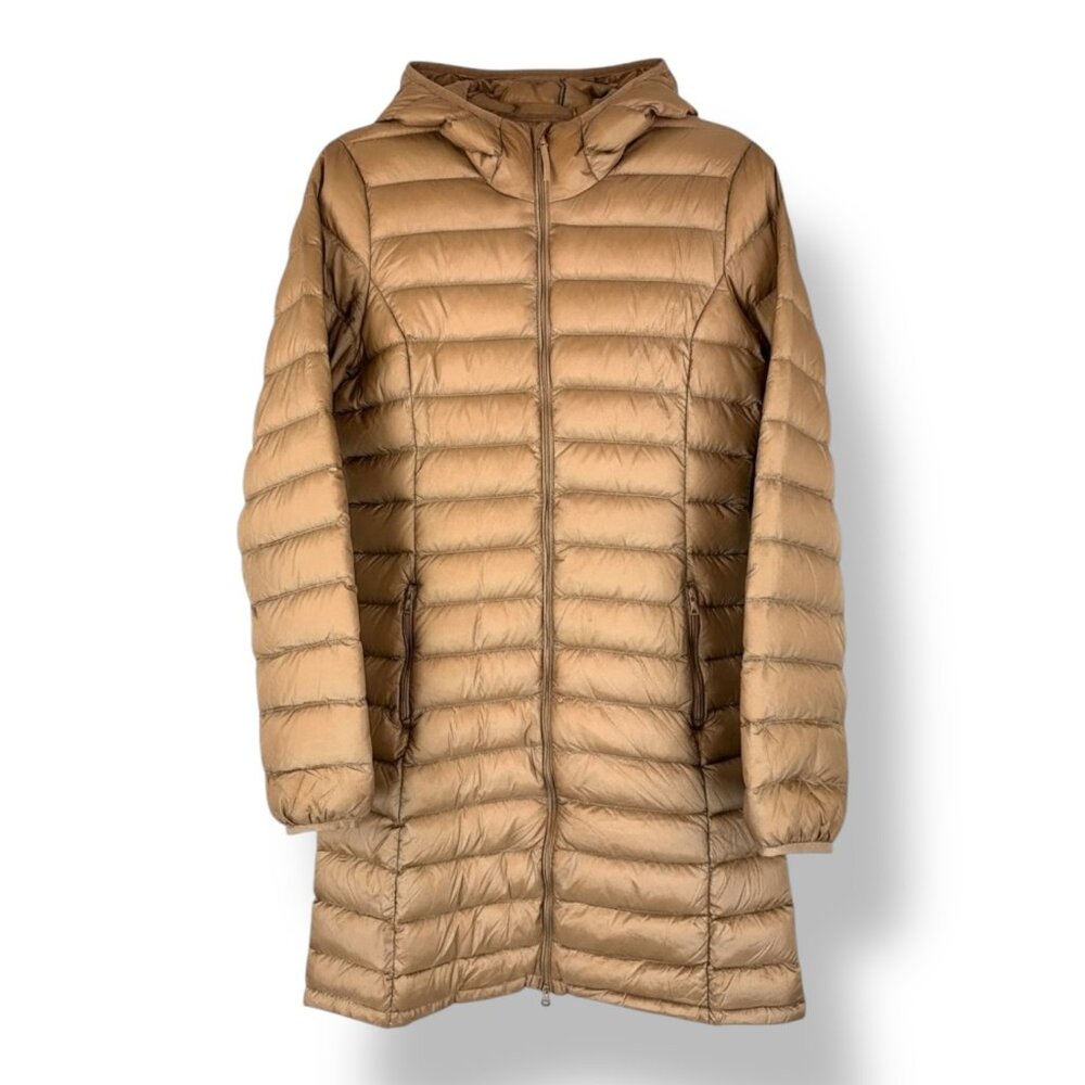 TNA | S | Botanie Long Puffer Jacket | Tan | Streetwear | Minimalist | Casual